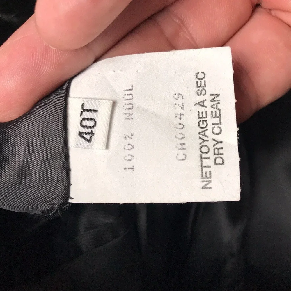 Peter Millar Sport Coat Mens 40T Black Striped 100% Wool 2 Button Double Vented